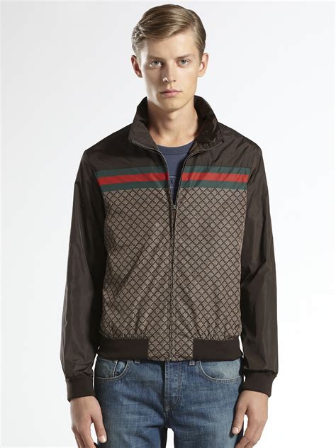 mens brown gucci jacket|gucci technical jackets for men.